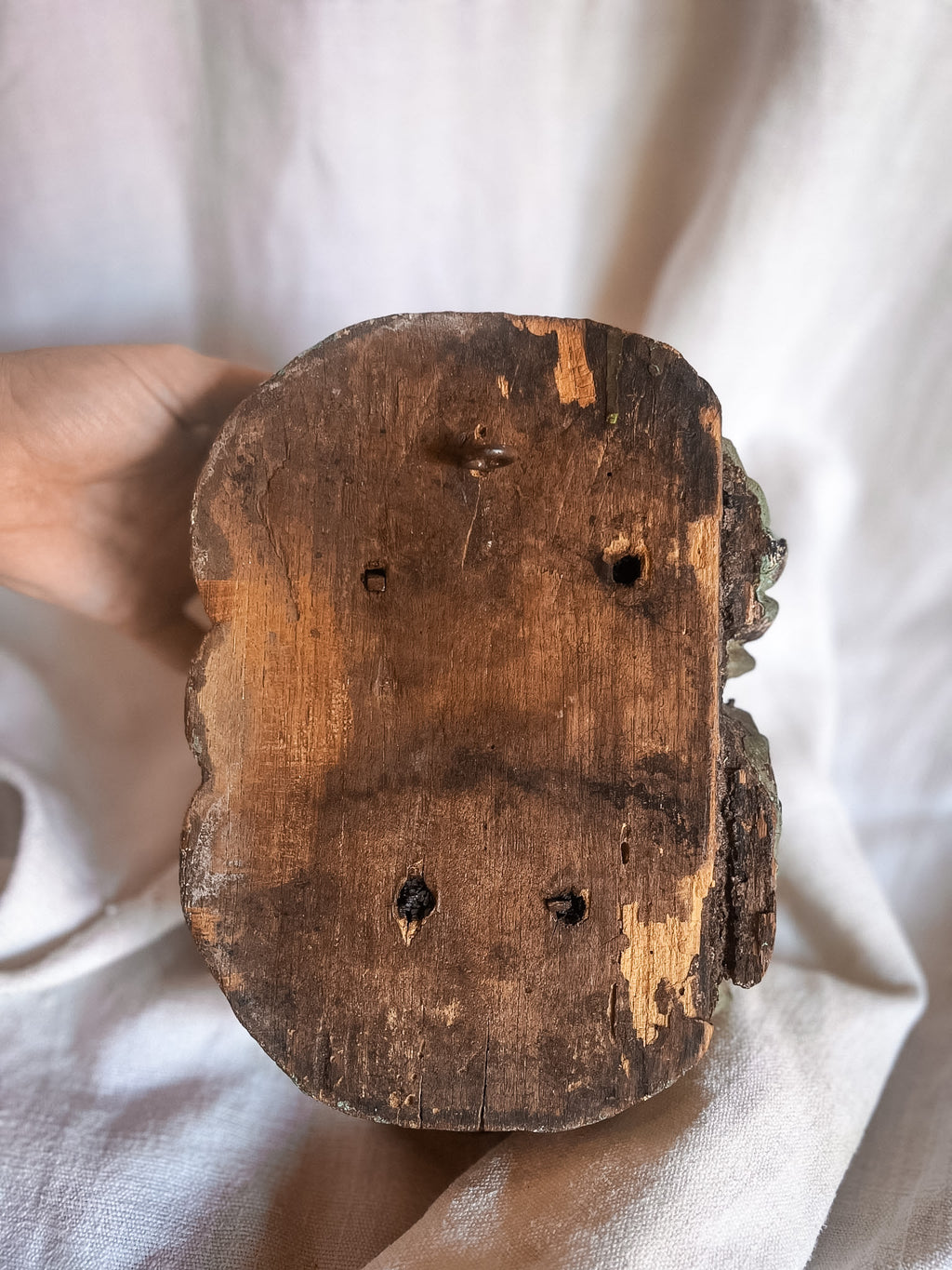 Carved Wood Architectural Fragment / Corbel