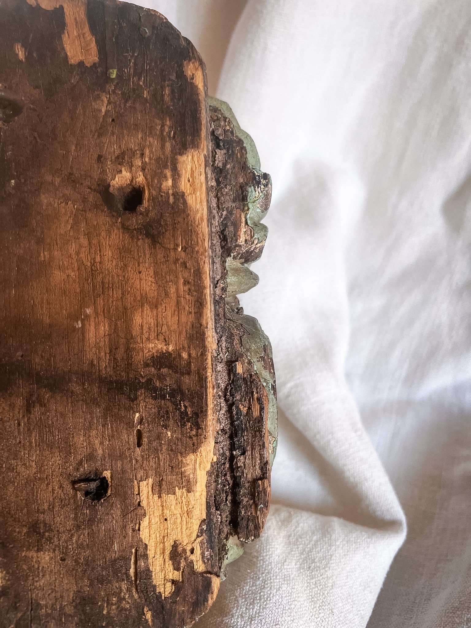 Carved Wood Architectural Fragment / Corbel