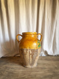 Glazed Terracotta Amphora with Green Splash — Italian