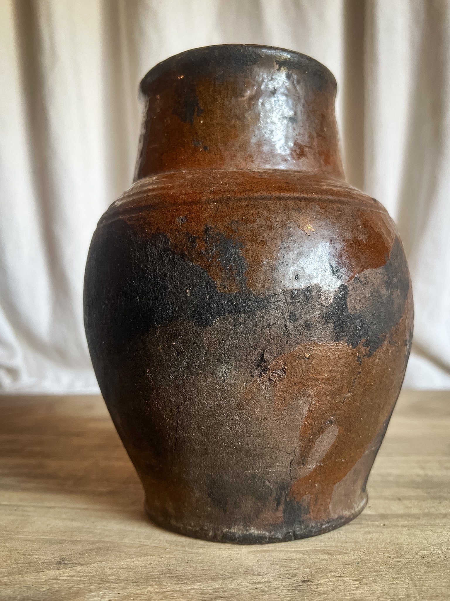 Small Glazed Terracotta Pitcher - Italian