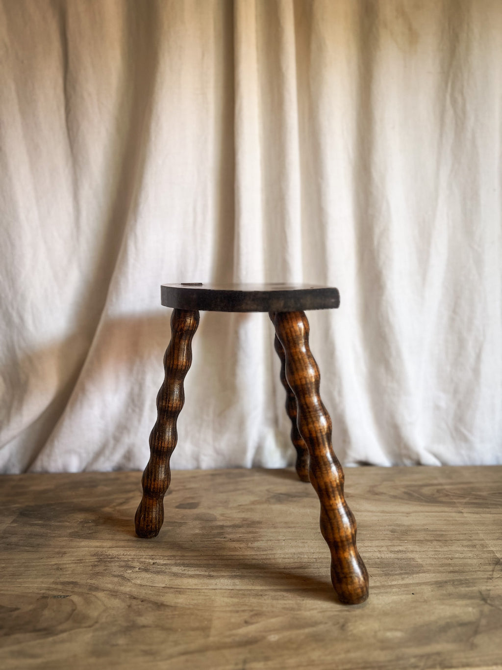 French Bobbin - Three Leg Milking Stool
