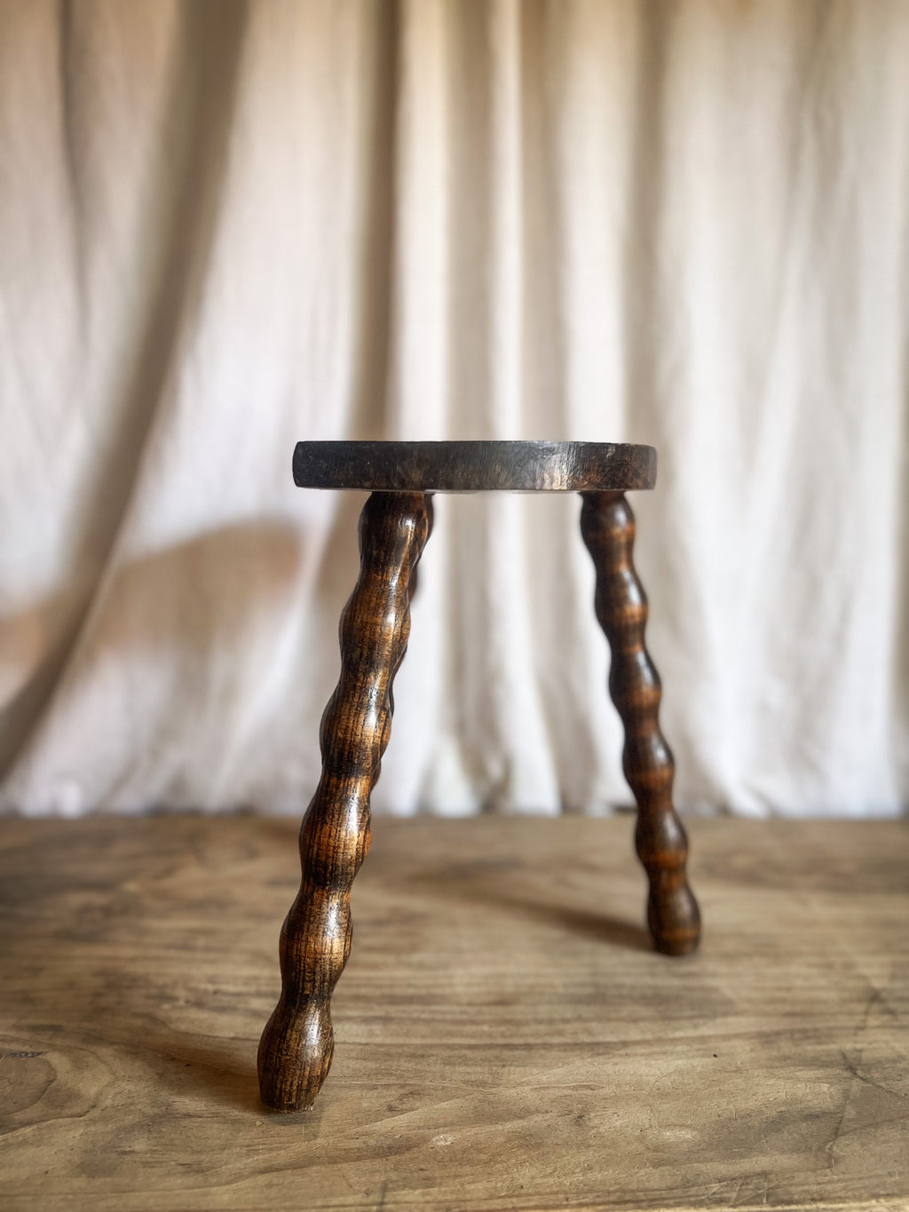 French Bobbin - Three Leg Milking Stool