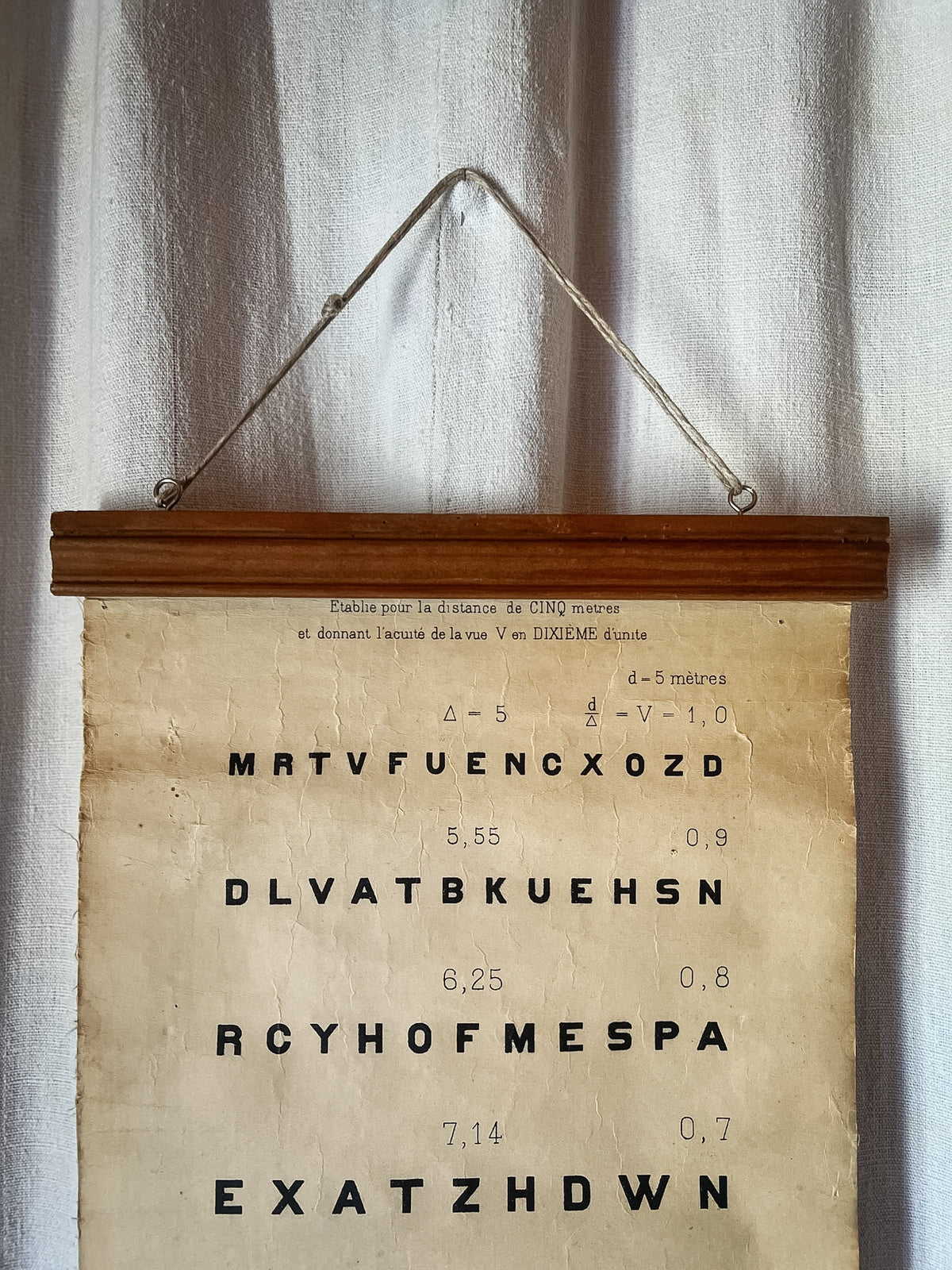 French Eye Test Chart — Luer, Paris
