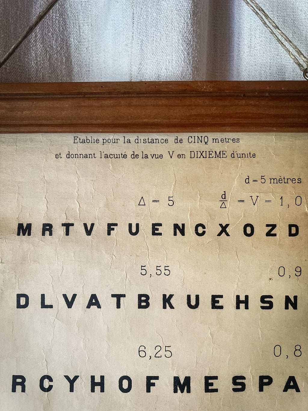 French Eye Test Chart — Luer, Paris