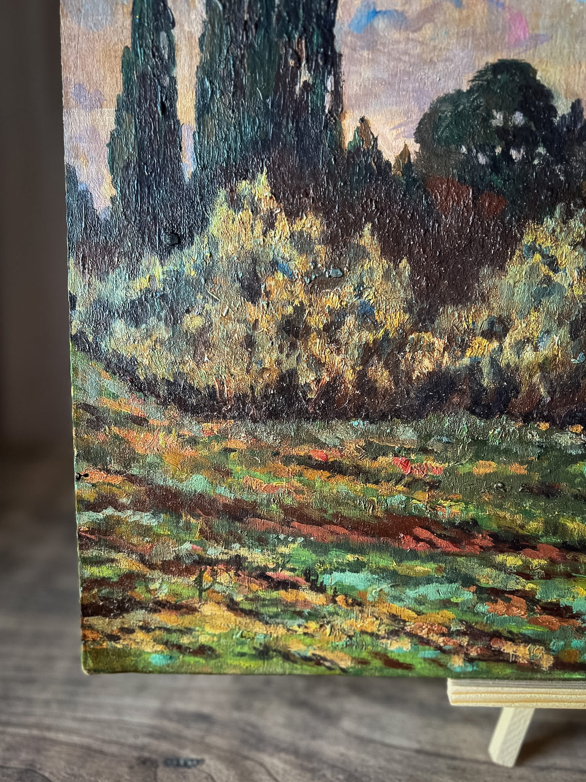 Impressionist Landscape Oil Painting on Panel