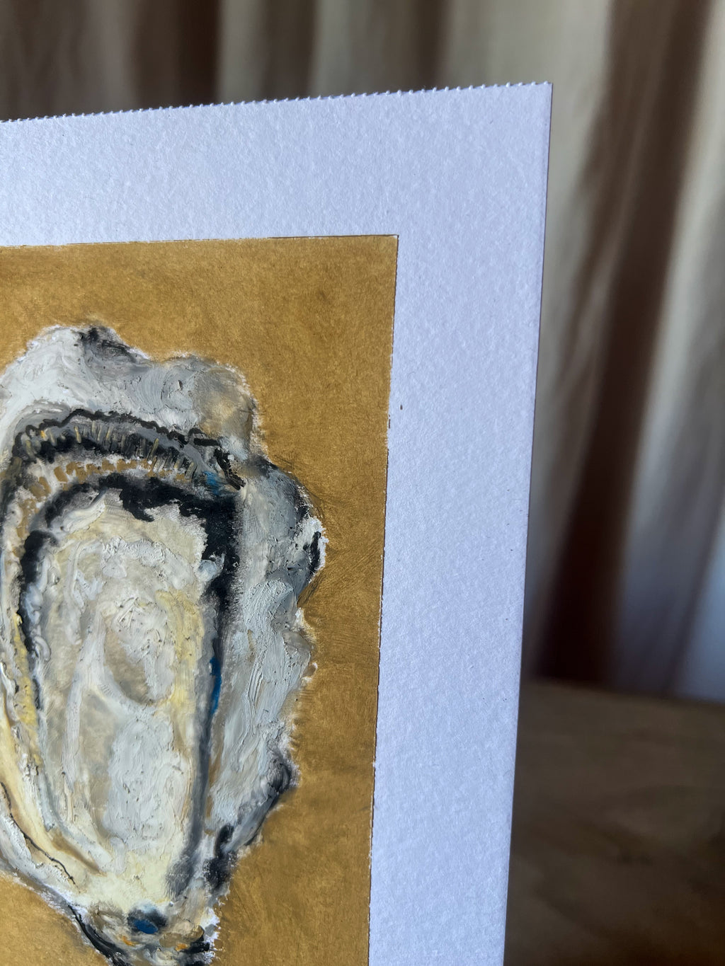 Oyster in Ocher - Oil Pastel