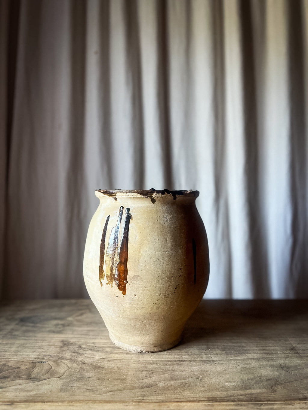Glazed Stoneware Jar / Pot — French, 19th Century