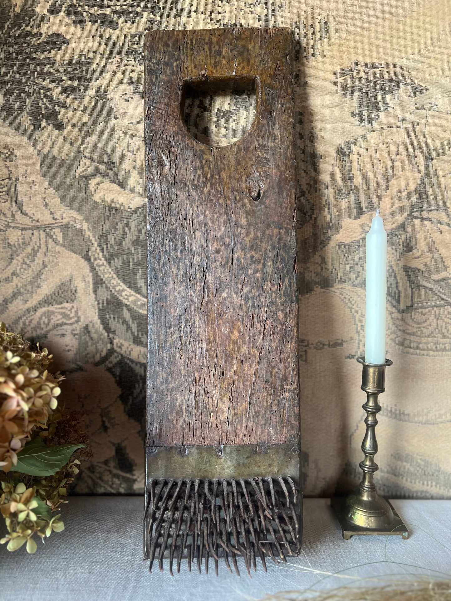 Antique French Flax Comb