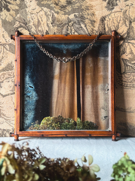 19th Century French Chinoiserie Mirror with Bamboo Frame