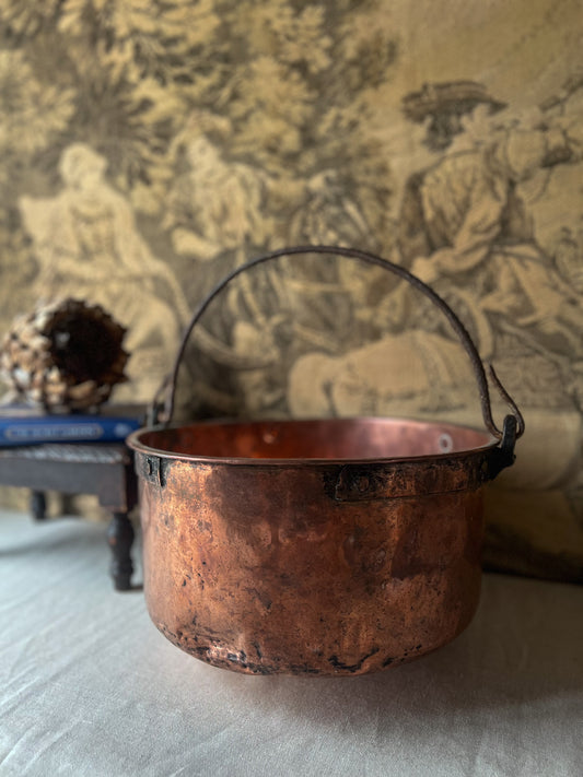 19th Century French Copper Cauldron