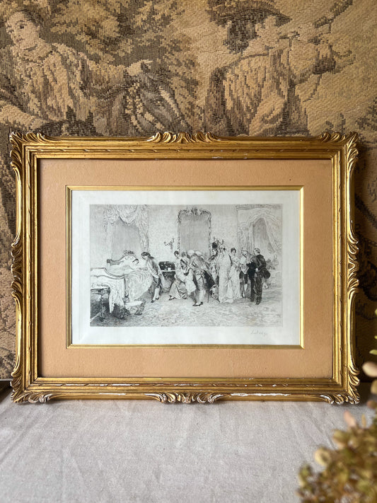 1876 Adolphe Lalauze Signed Etching