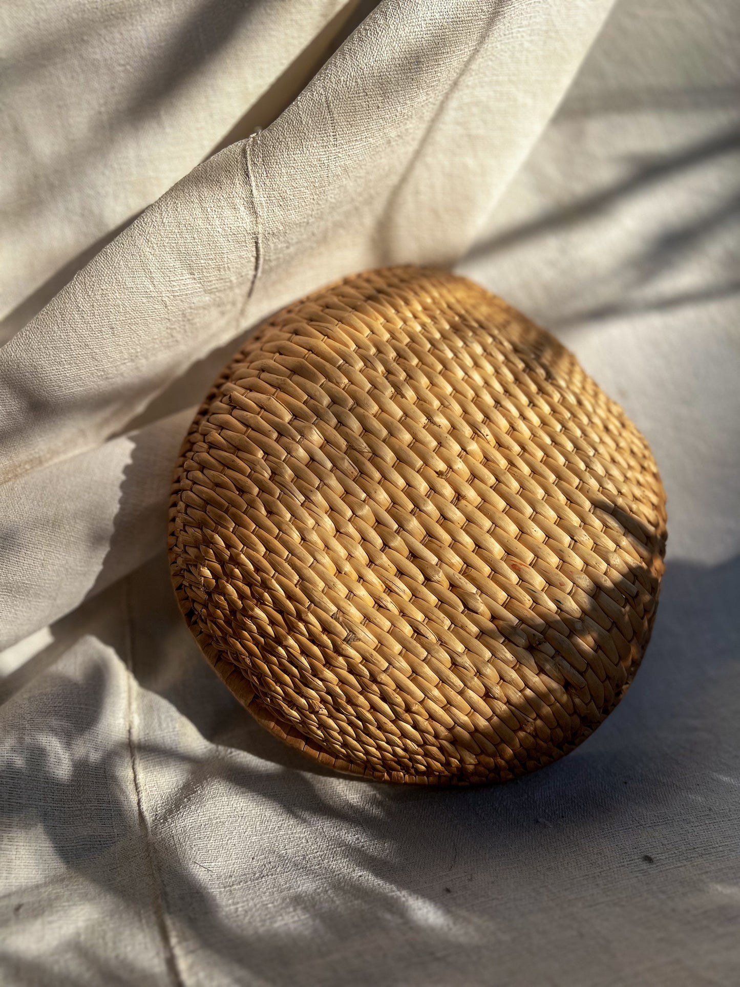 Handwoven Straw Bread Bowl