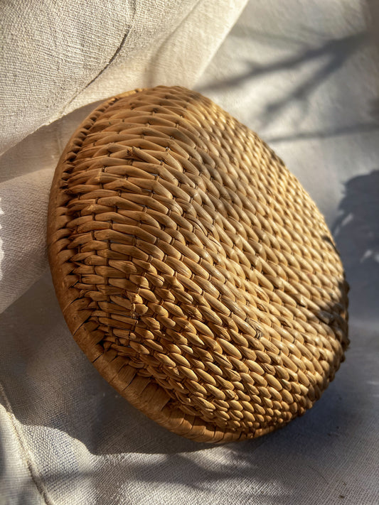 Handwoven Straw Bread Bowl
