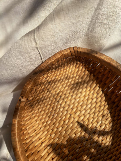 Handwoven Straw Bread Bowl