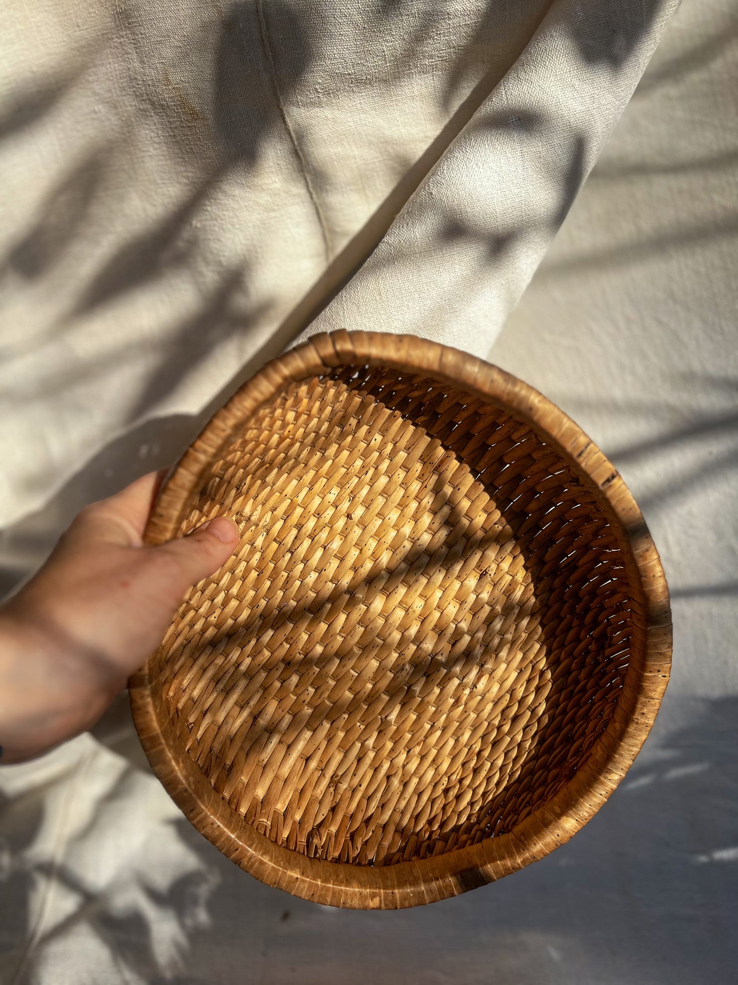 Handwoven Straw Bread Bowl