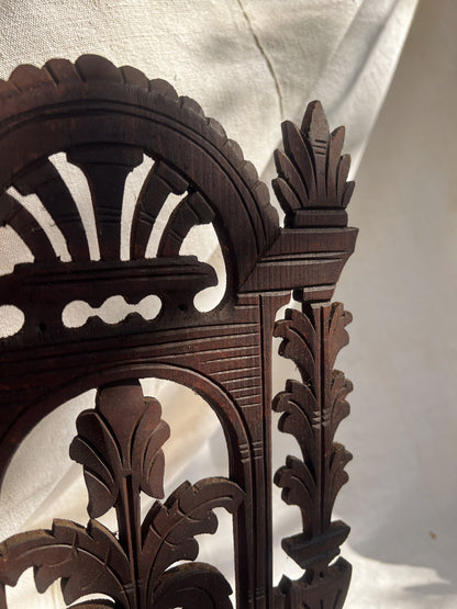 Ornate Carved Wood Wall Shelf