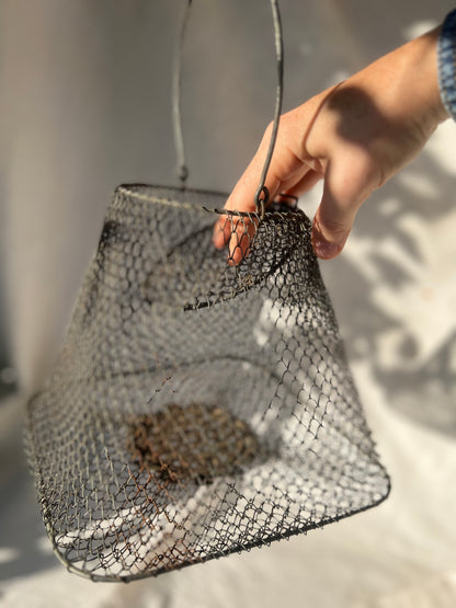 French Wire Mesh Fishing Basket