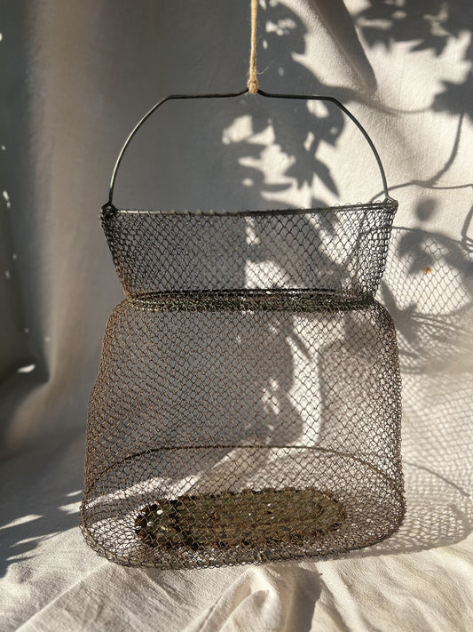 French Wire Fishing Basket